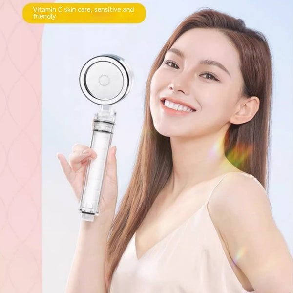 Chlorine removal shower nozzle | Skincare shower head with filter | Pressurized shower head for healthy skin | Shower nozzle with chlorine filter | High-pressure skincare shower head | Water-purifying shower nozzle | Skin-friendly filtered shower head | Anti-chlorine shower filter nozzle | Spa-like skincare shower experience | Shower head for soft and clean skin